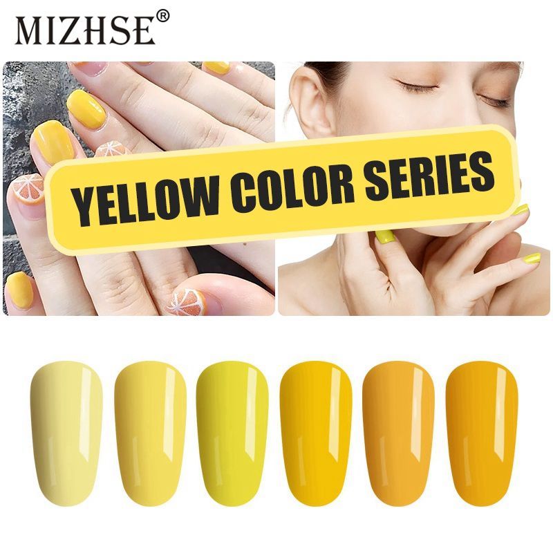 Mizhse 6 Color Set Lemon Yellow Color Gel Nail Polish Uv Gel Varnish Soak Off Primer Gellak For Nail Beauty Mizhse 6 Color Set Lemon Yellow Color Gel Nail Polish Uv Gel Varnish Soak Off Primer Gellak For Nail Beauty