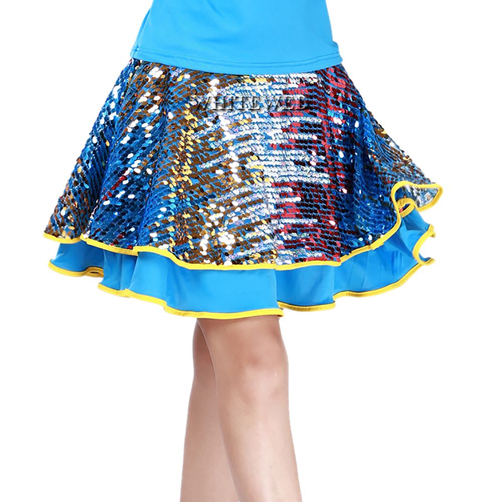 Modern Dance Team Practice Skirt Dancewear Clothing Costumes Sequin