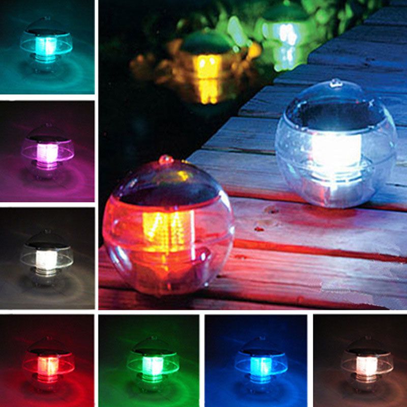 Solar Powder Floating Light Waterproof Garden Pool Lighting Solar Powder Floating Light Waterproof Garden Pool Lighting Automatic Color Change Lamp For Pond Fountain Decor Clh