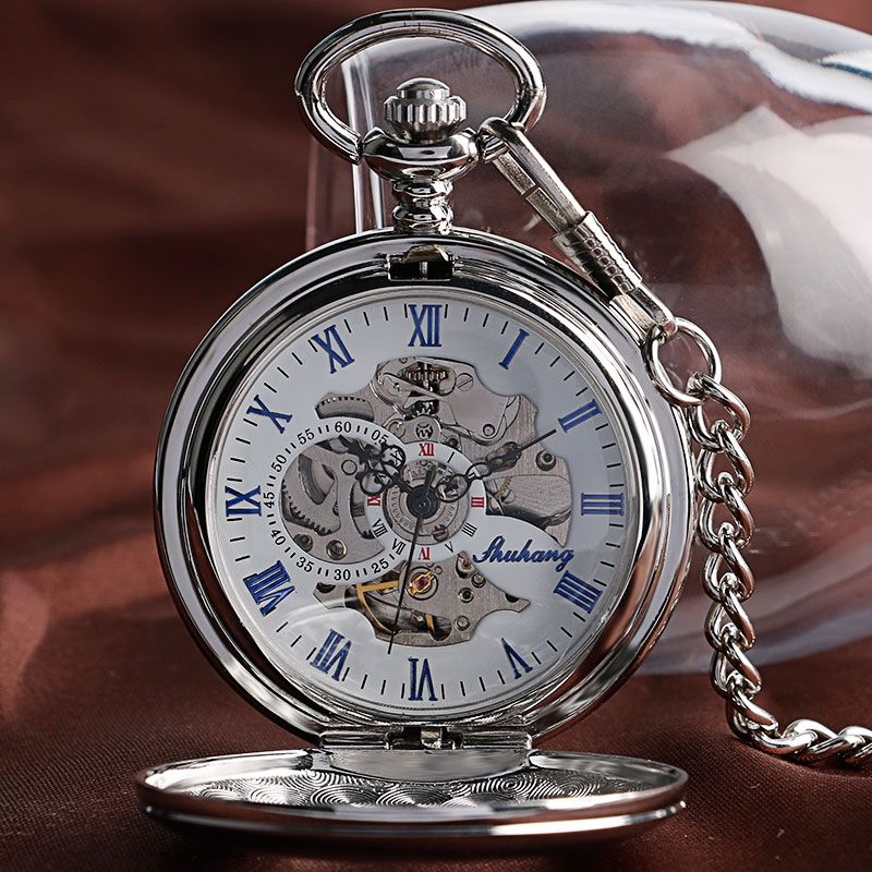 Orologio Da Taschino Meccanico Meccanico Automatico In Oro Liscio Con  Quadrante Romano Con Ciondolo Con Catena FOB Regalo Donna Da 12,49 € |  DHgate Italy