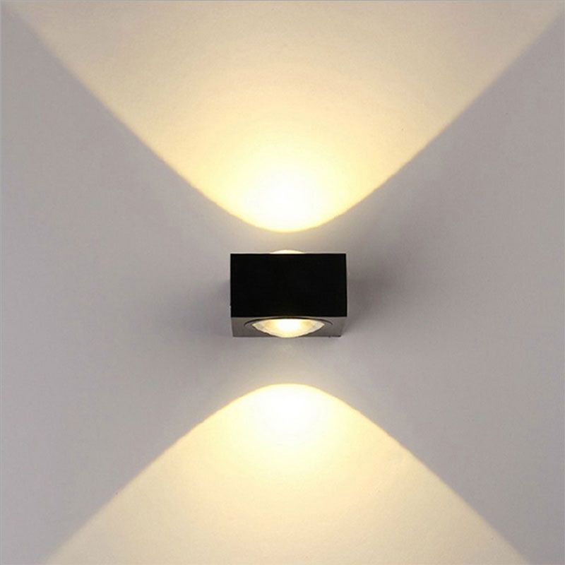 Outdoor Waterproof Ip65 Wall Lamp High End Aluminum Sconce Modern Simple Rectangular Bracket Light