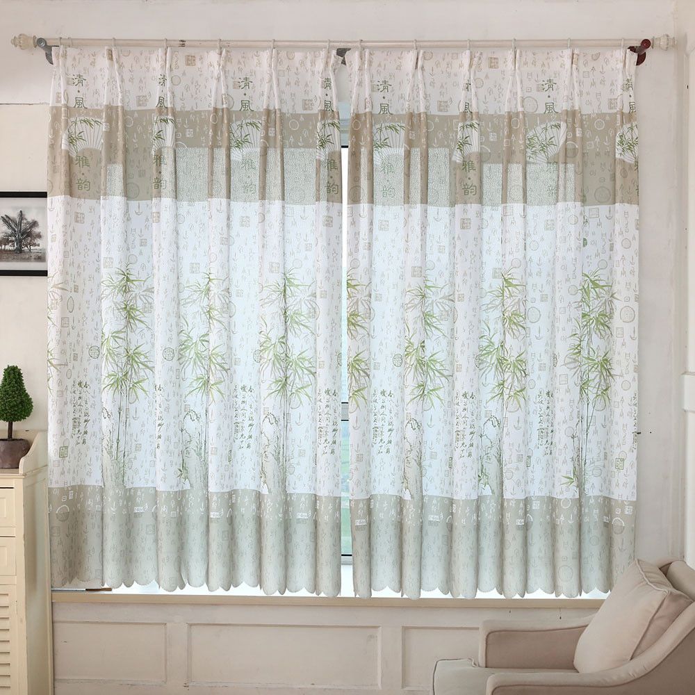 2018 New For 11 Bamboo Print Sheer Window Curtains 2018 New For 11 Bamboo Print Sheer Window Curtains Living Room Bedroom Really Good From Partter 22 66 Dhgate Com