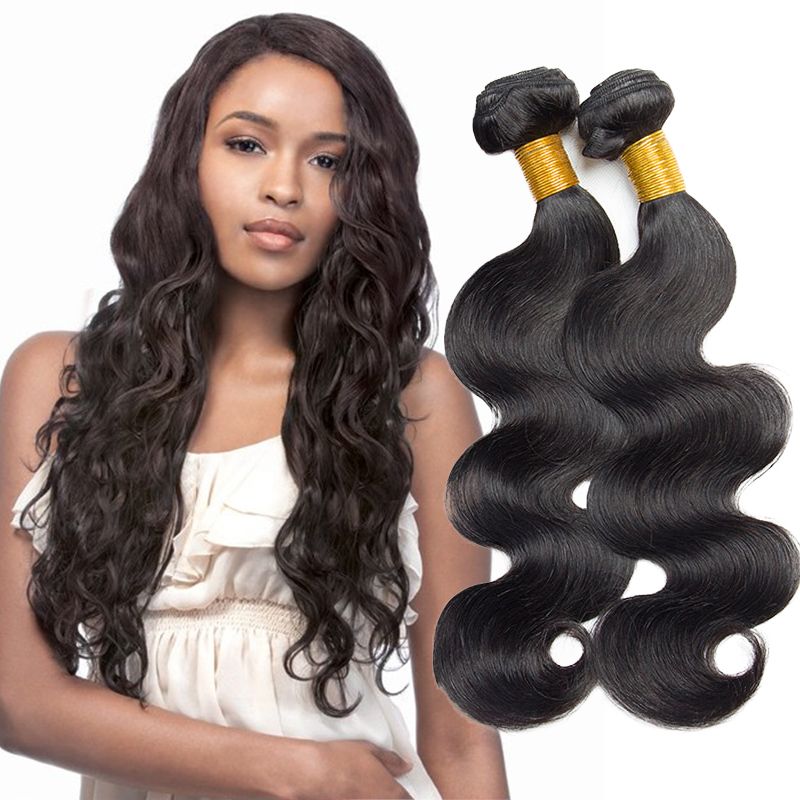 Peruvian Body Wave Bundles Hair Weave 4 Bundles Natural Black