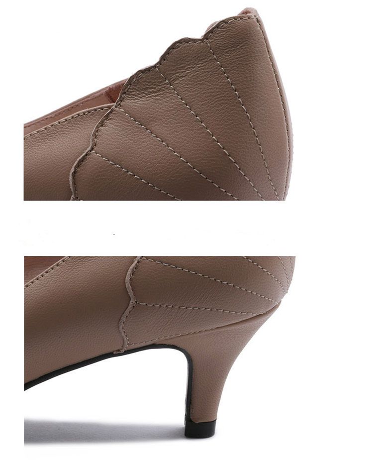 Compre Shell Sheepskin Inside Zapatos De Plataforma Negro De Piel De Cerdo  Alto Para Mujeres Tacones Y Bombas Trabajo En El Lugar De Trabajo 4 10.5 A  135,31 € Del Handmade_shoes_ | Es.Dhgate.Com