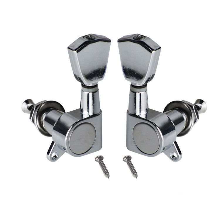 2021 Right+Left Sealed Guitar Tuners Tuning Key Pegs Metal Head Machine