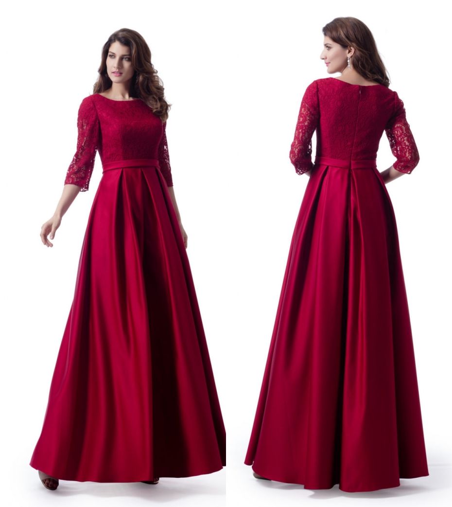 Dark red prom dresses 2018