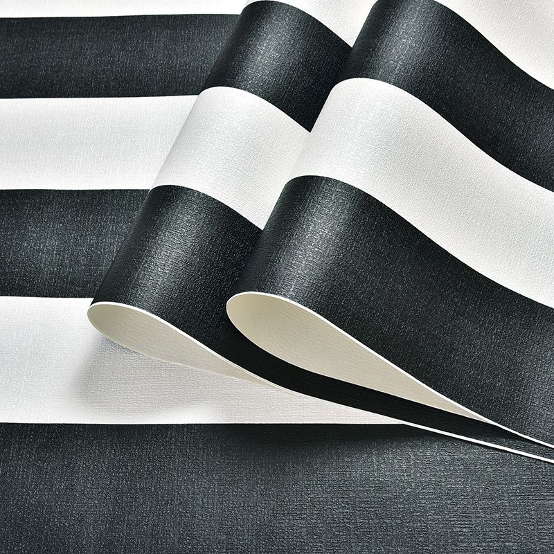 Acheter Moderne Noir Blanc Horizontal Vertical Rayures Papier Peint