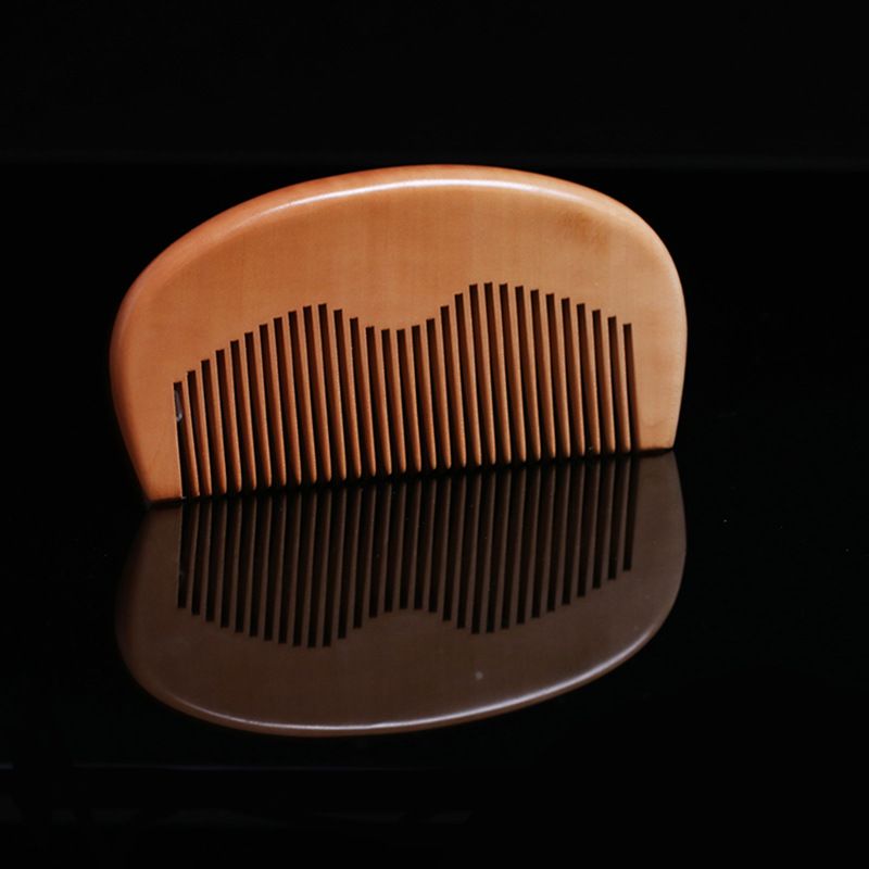 Customized LOGO Combs Engraved Logo Natural Wood Comb Beard Comb Wooden