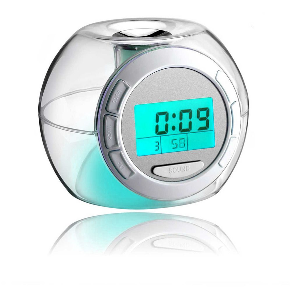 Natural Sound Therapy Changing Fashion Lcd Digital Alarm Clock Home Natural Sound Therapy Changing Fashion Lcd Digital Alarm Clock Home Led Night Light Snooze Timer Thermomether Colors