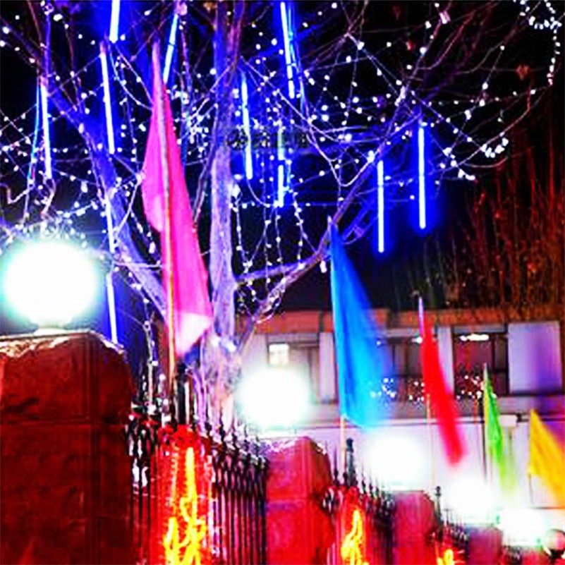 colored outdoor string lights led 240 led multi color 30cm meteor shower rain tubes christmas lights snowfall xmas tree garden string light wedding party outdoor white led colored outdoor string lights led 240 led multi color 30cm meteor shower rain tubes christmas lights snowfall xmas tree garden string light wedding party outdoor white led