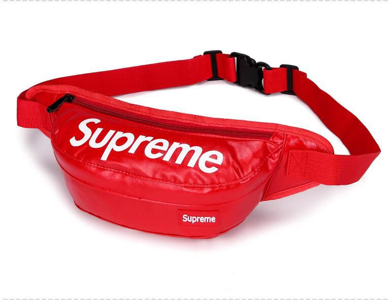 leather supreme waist bag