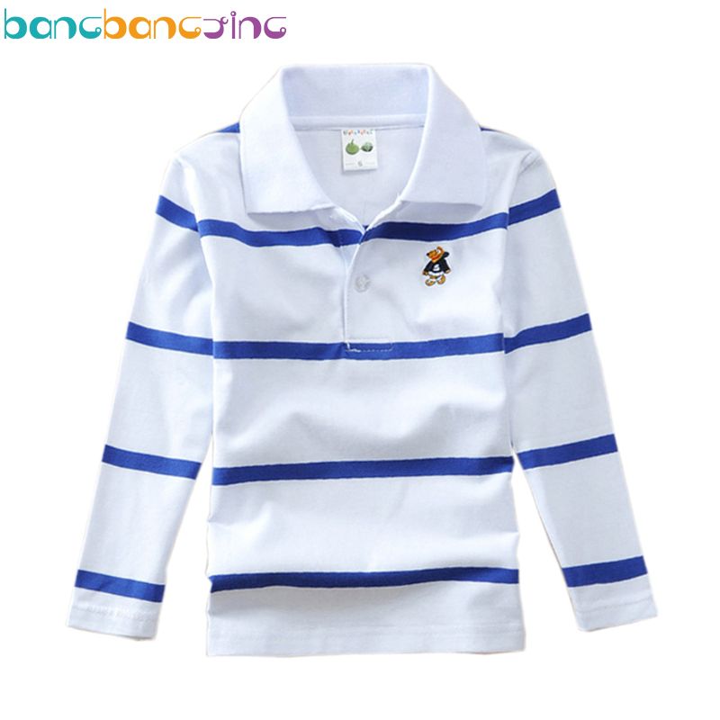 2019 Shirts Children Quality Boys Sleeve Top Stripe Brand Long Polo 8nwmN0