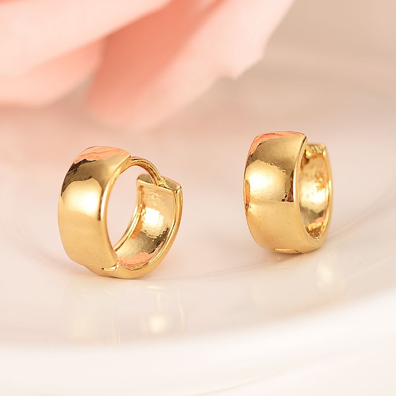 Baby Girls Small Earrings Gold Jewellery For Kids Children Women Jewelry African Best Gift
