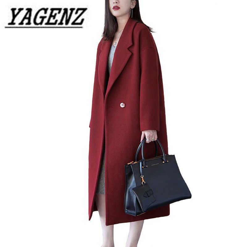 Veste Femme En Laine Ample - Cardigan Long Oversize, Maille Grossière, Pour Automne-hiver (noir, Rose, Blanc, Rouge)