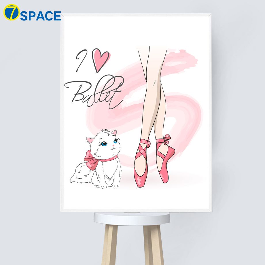 2019 cat girl posters and prints canvas painting wall art canvas baby girl poster