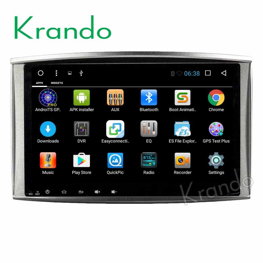 Krando Android 7.1 9 Car Dvd Audio Player Navigation Gps For Toyota Land Cruiser 100 LC100 Lexus IX470 Audio Multimedia System Portable Dvd Player For ...