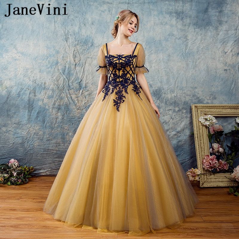 navy and gold long dress