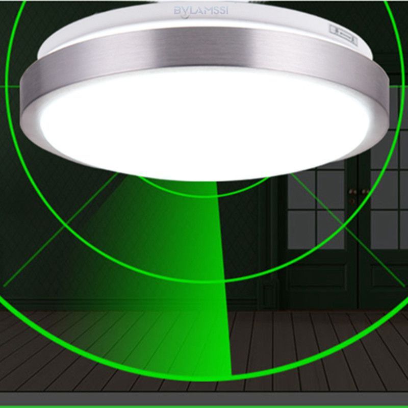 Radar Motion Sensor Ceiling Lights White Round Led Light Fixtures For Kitchen Corridor Home Decor Modern Lamp