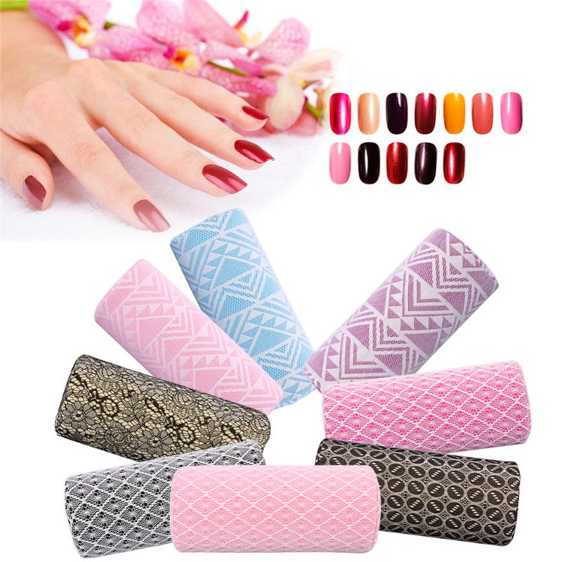 New Washable Soft Nail Lace Towel Hand Cushion Rest Pillow Nail Art