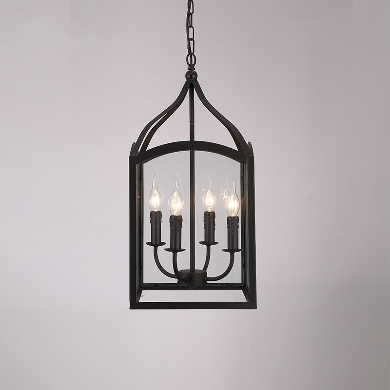 Creative Loft Square Pendant Lights Box Iron Glass Lamps Creative Loft Square Pendant Lights Box Iron Glass Lamps Retro Industrial Wind Restaurant Bedroom Living Room Bar G168 Hanging Light Shades
