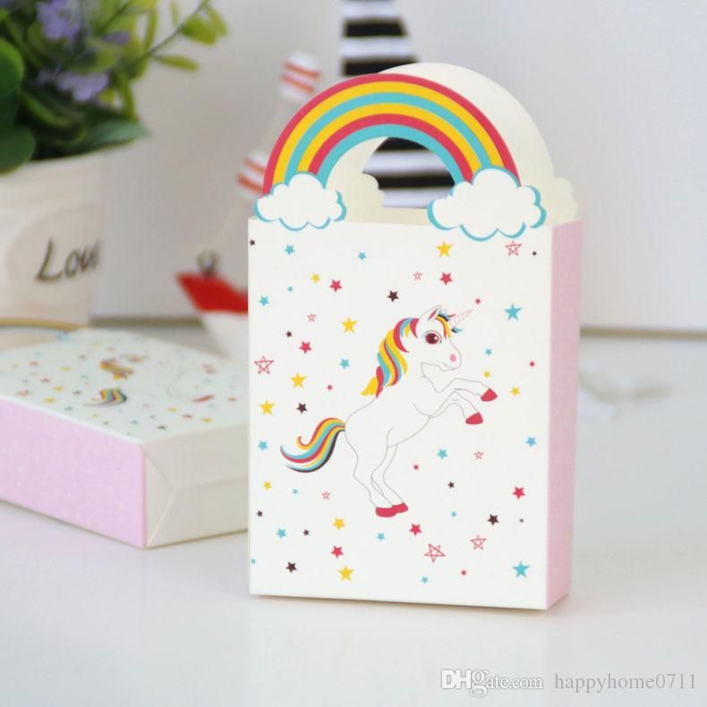 creative unicorn party paper bag candy packaging bag christmas gifts candy wrapping paper