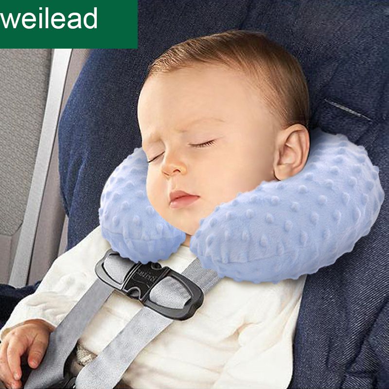 Kids Car Pillow Inflation Headrest For Baby Seat Travel Pillows Newborn U Shape Infant Safety Bedding