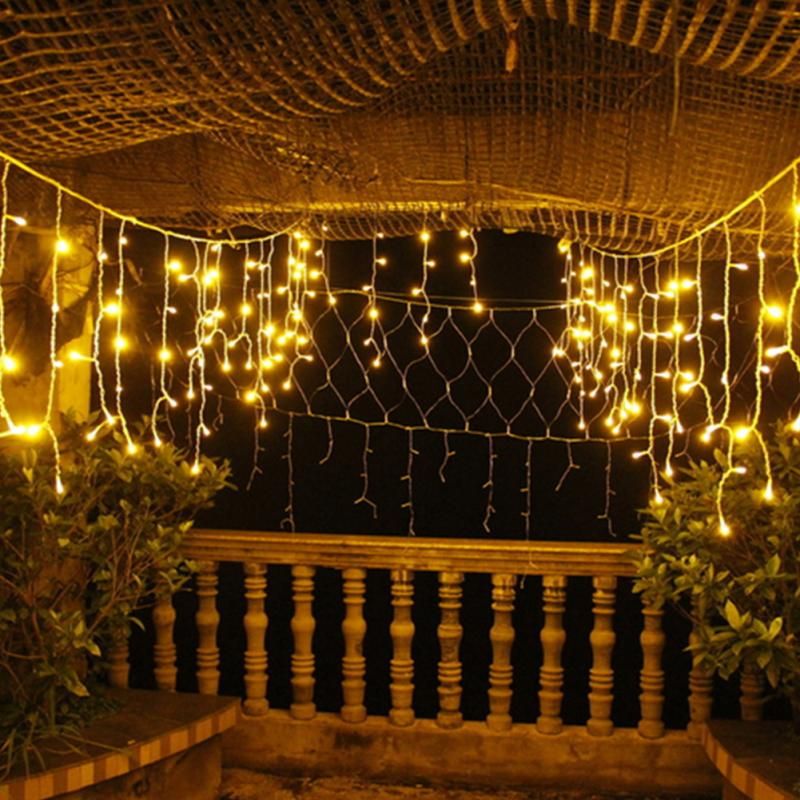 Connectable 10m 6W Led Curtain Icicle String Lights Led Fairy Lights Connectable 10m 6W Led Curtain Icicle String Lights Led Fairy Lights Christmas Lamps Icicle Wedding Party Decoration Clear Globe String Lights String Bulb ... - Connectable 10m 6W Led Curtain Icicle String Lights Led Fairy Lights