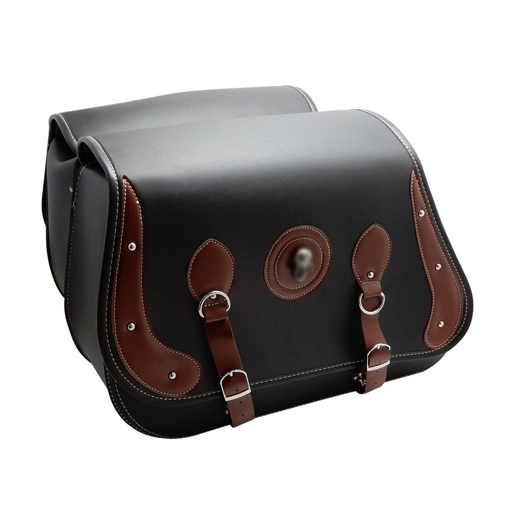 Motorbike Saddle Bags Leather Swingarm Bag Side Outdoor Tool Bags Storage For Sportster After Market