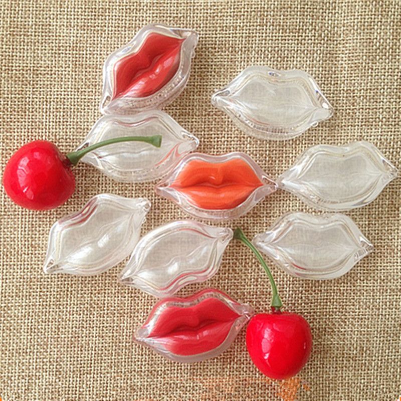 5G Elegant Clear Lip Shape Lipstick Container DIY Lip Balm Sub Box
