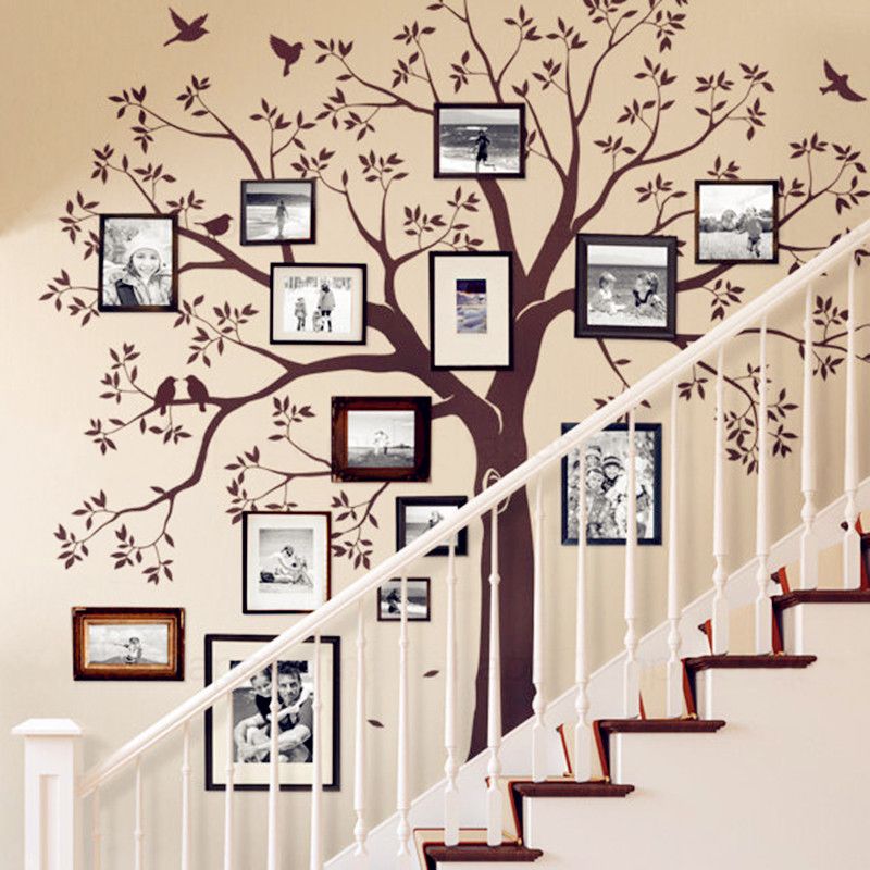 huge family tree wall decal vinyl stickers decor staircase family