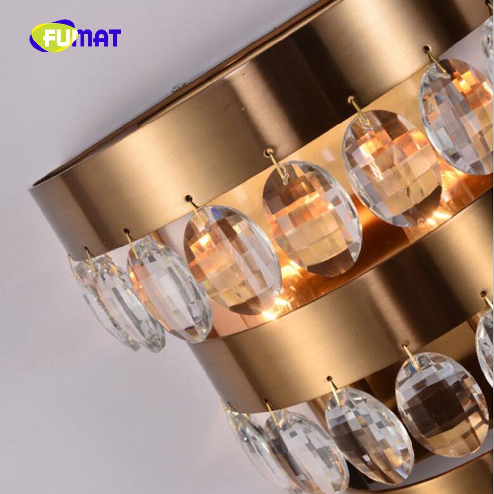 Nouvelle conception cristal lampe de fer classique lampe de poche moderne wandlamp AC110V 220V applique murale LED lumières pour la maison