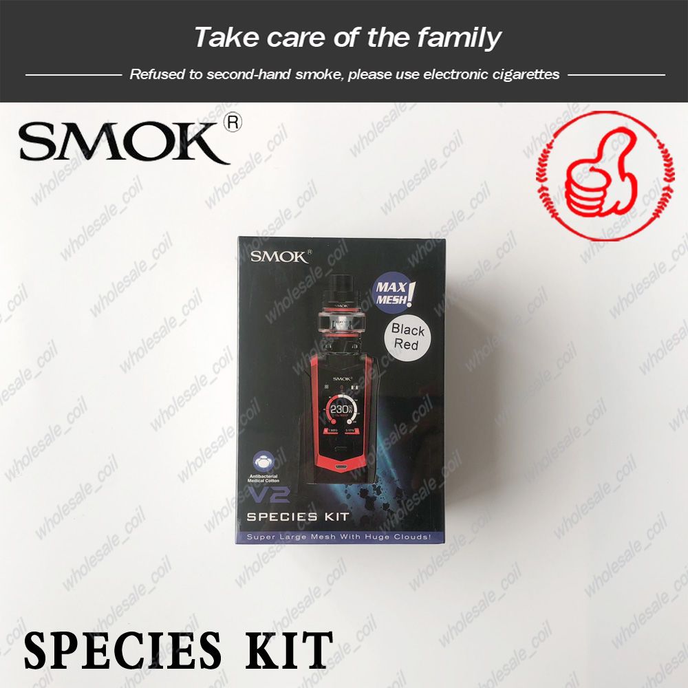 100% Original SMOK Species Kit VW TC 230W 1.45inch Touch Screen Box Mod  TFV8 Baby V2 Tank Authentic Smoktech Best E Cig Starter Kit E Cig Kits From  ...