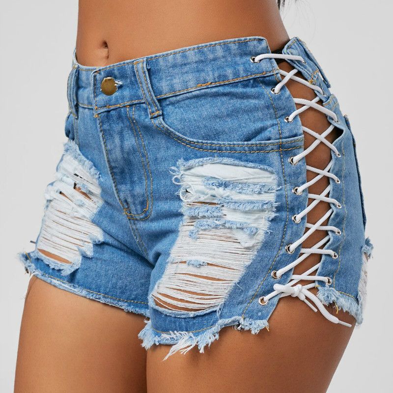 black ripped jean shorts womens