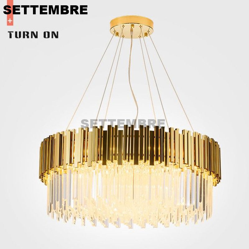 Postmodern Crystal Chandelier Light Living Room Simple Hotel Lobby Postmodern Crystal Chandelier Light Living Room Simple Hotel Lobby Round Luxury Lamp Gold Color Birdcage Michigan From Hogon