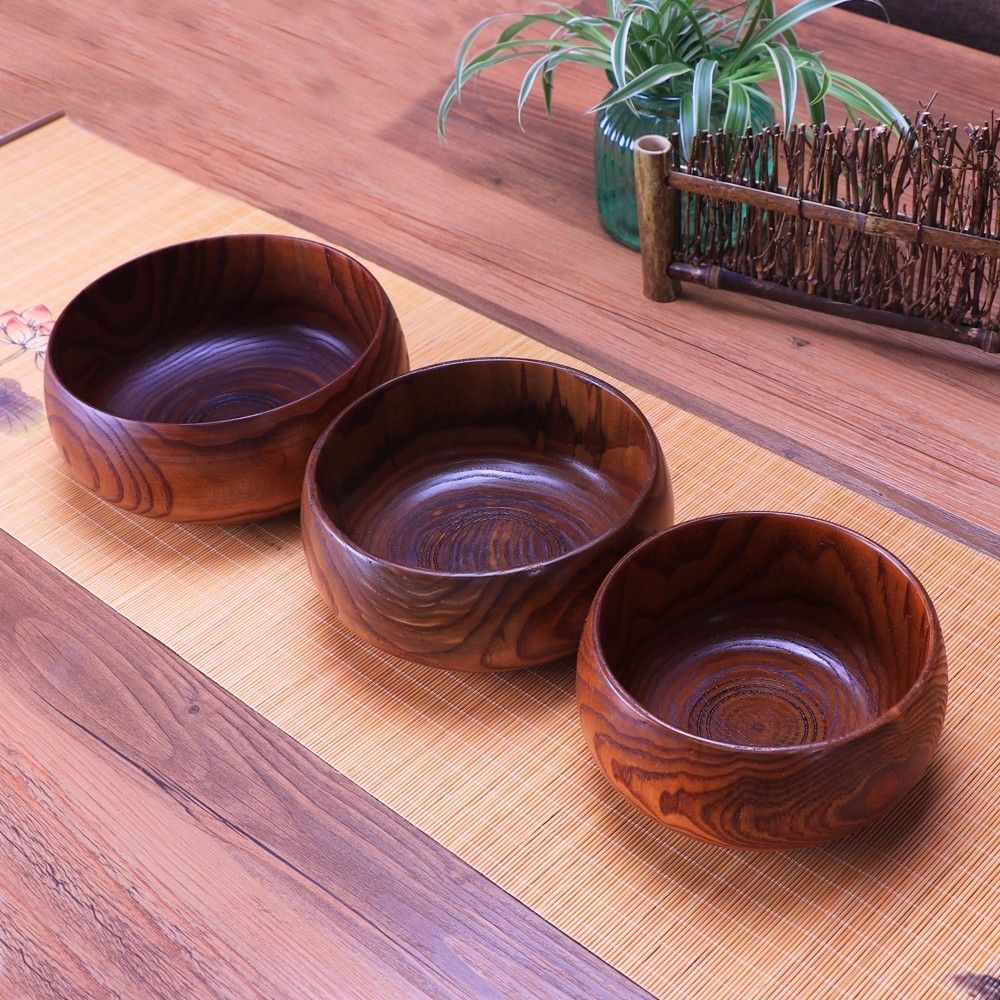 Großhandel Kreative Holz Schüssel Salat Ramen Suppe Geschirr Schalen