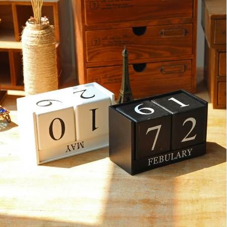 Vintage Wooden Perpetual Year Table Desk Calendar Wood Block Planner Vintage Wooden Perpetual Year Table Desk Calendar Wood Block Planner Permanent Desktop Organizer Agenda Accessory Gift Hanging Decor Special