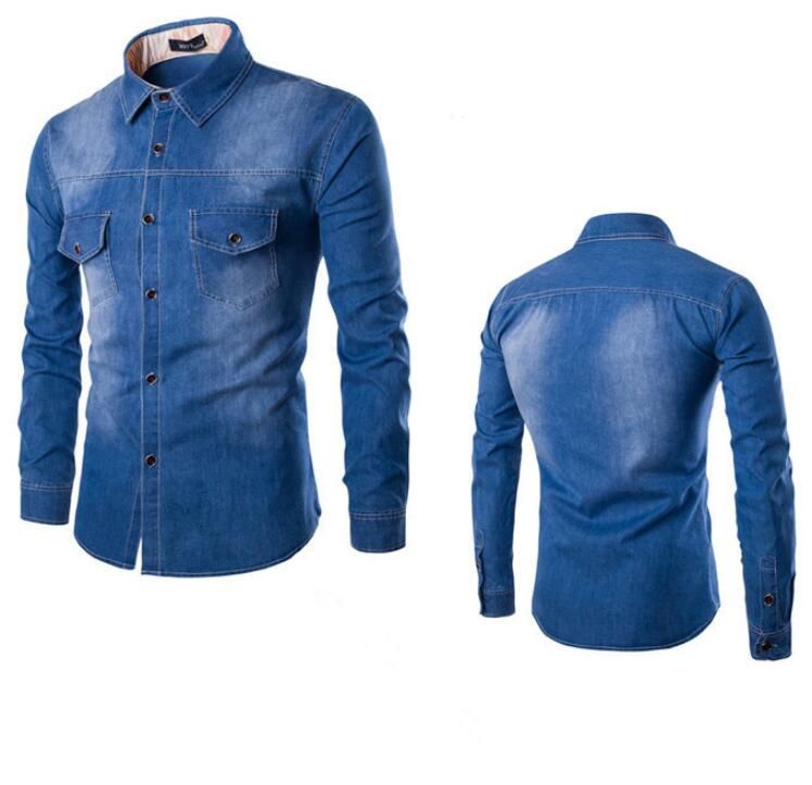 plus size light denim shirt