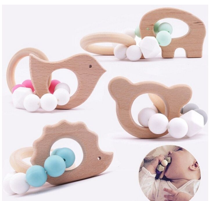 Safety Baby Toddler Teether Chew Toy Molar Rod Silicone Soft/&Safe Teeth Stick Q