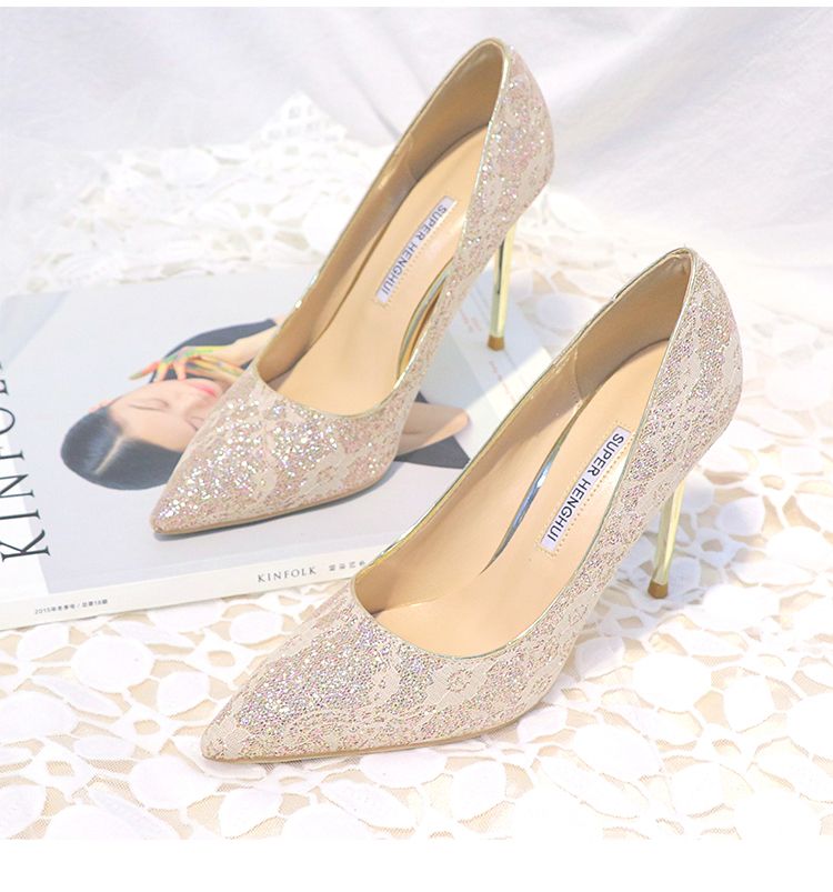 chaussure a talon brillant
