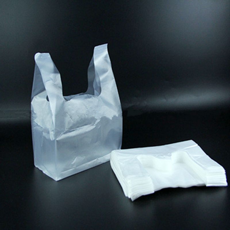 Wholesale Multifunction White Vest Style Plastic Carrier Bags Grocery Packaging Bags 28.5X18cm ...