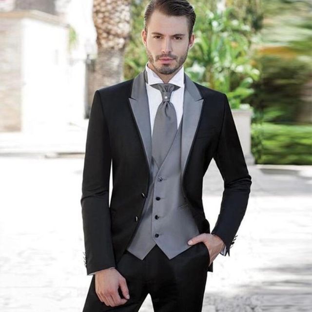 Cloudstyle Traje suit hombre 2 piezas chaqueta chaleco pantalón traje al estilo occidental