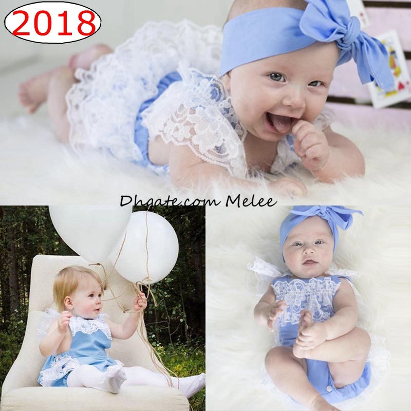 Acheter Ins Bebe Plein Dentelle Barboteuse Bebe Fille Enfants Enfant En Bas Age Ete Barboteuses Couvre Couches Jumpsuits Dentelle Volants Bodys Mignon En Coton Bleu Rose Gris De 4 Du Melee