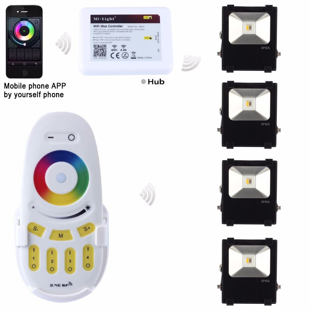 Wifi Led Controller Hub Rf Touch Remote 2 4g Rgb Warm White 10w Wifi Led Controller Hub Rf Touch Remote 2 4g Rgb Warm White 10w Flood Light Waterproof Ip65 Landscape Outdoor Garden Lamp Lights
