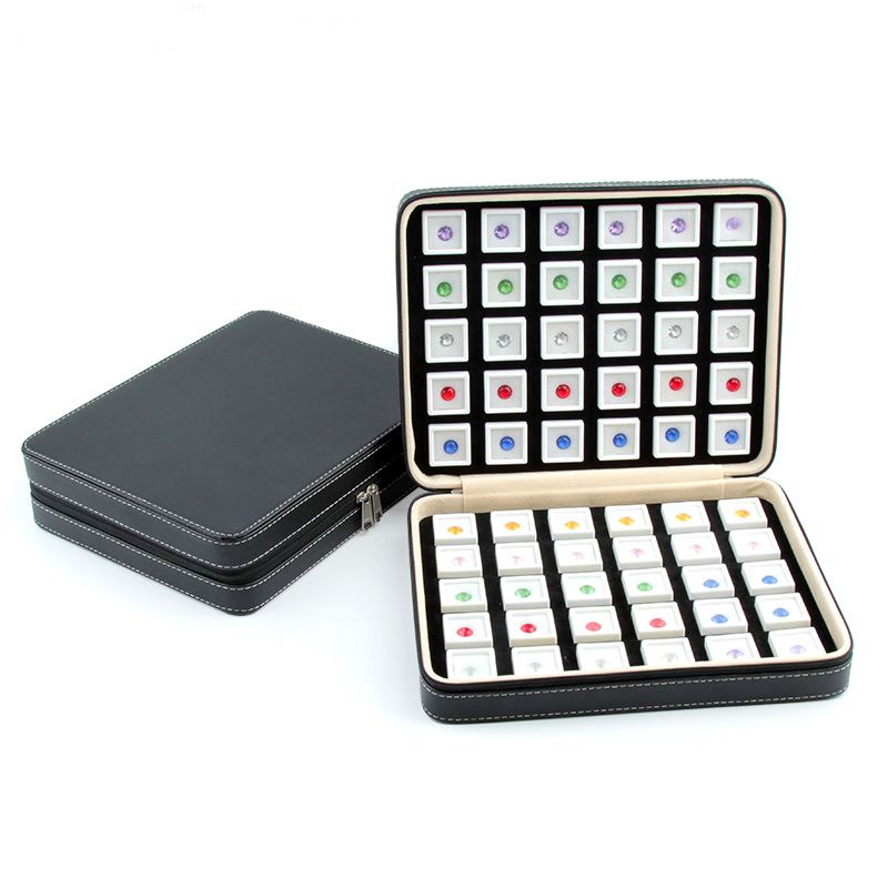 2021 PU Leather Gemstone Travel Box Beads Loose Diamonds Storage Cases