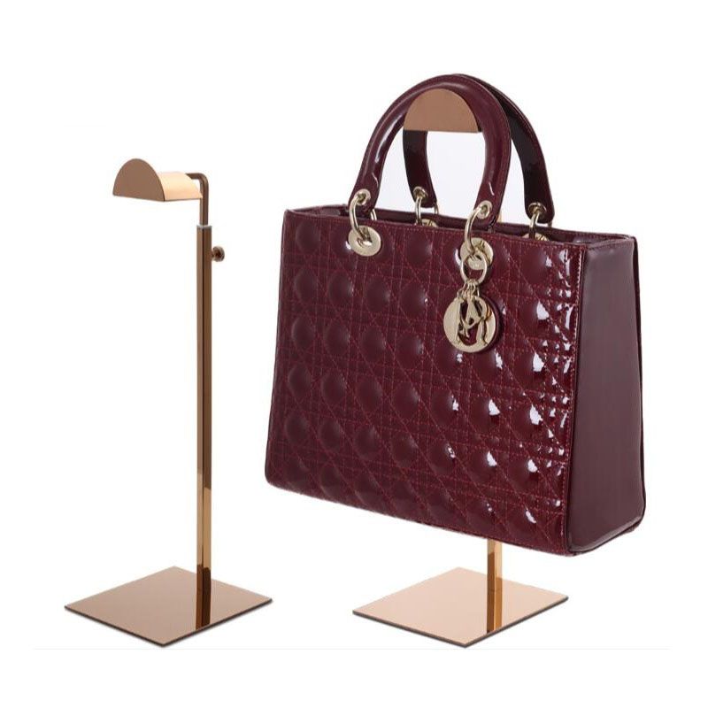 Black/rose Gold Metal Handbag Display Stand Adjustable Women Handbag