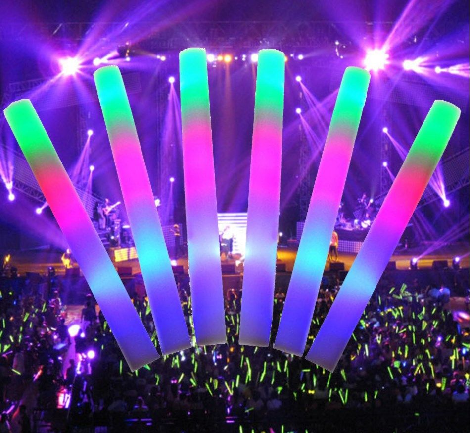 New Led Foam Sticks Foam Glow Stick Flashing Sticks Flashing Concerts