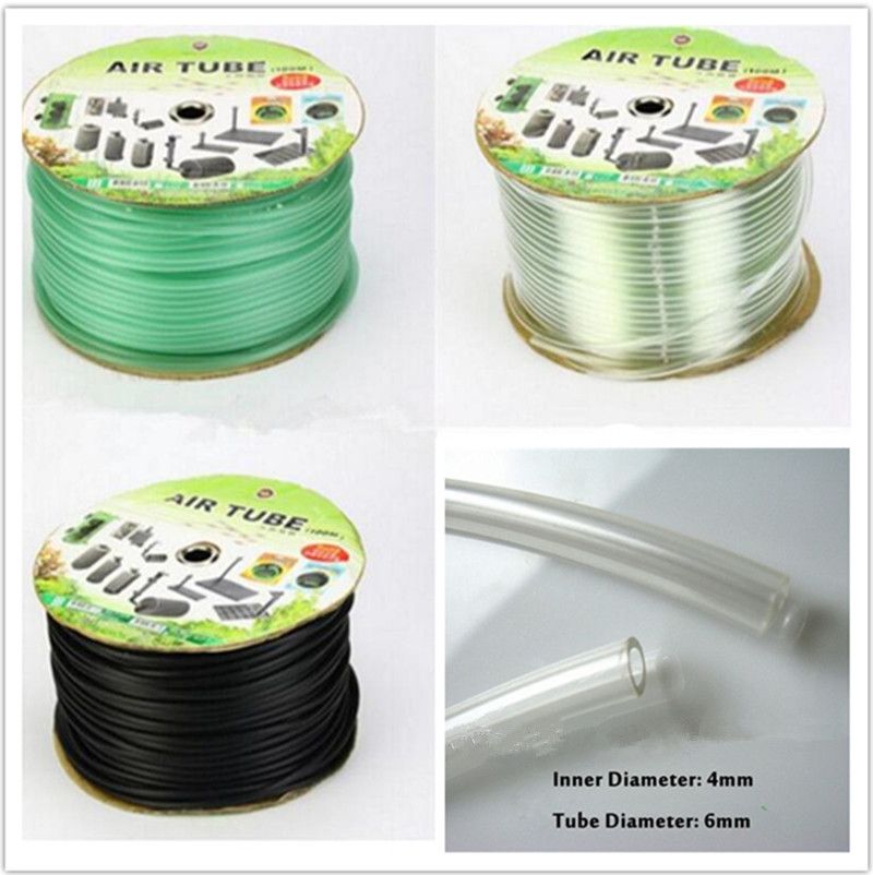 2019 100m roll aquarium air pump flexible airline tubing 4mm co2