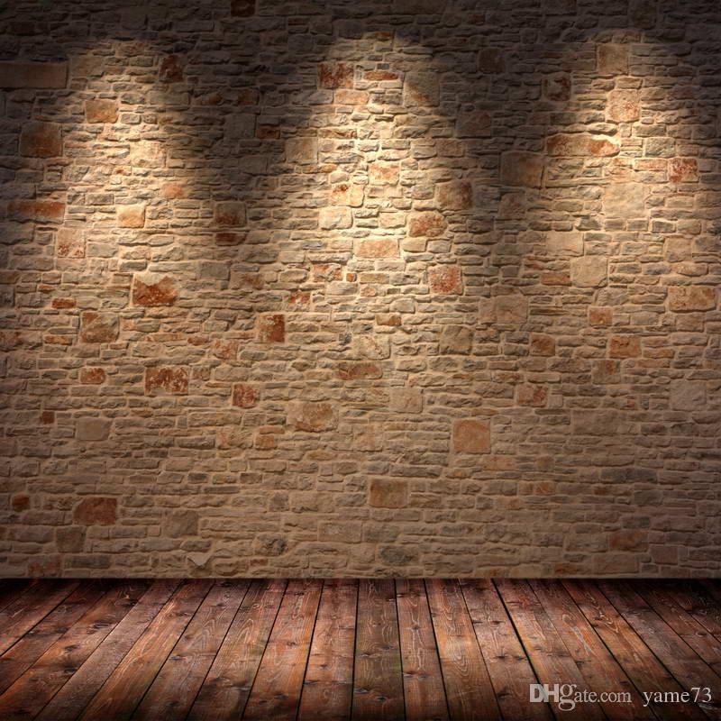 2019 5x7ft Vinyl Brown Brick Spotlight Wall Photography Studio Backdrop