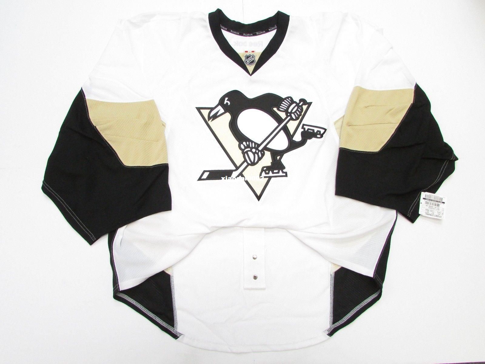 2021 Cheap Custom PITTSBURGH PENGUINS AWAY TEAM ISSUED EDGE JERSEY