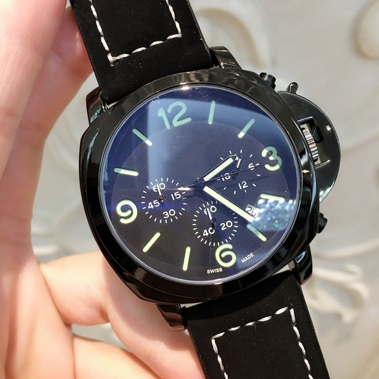 Luxury Man Leather Watches With Date Big Dial Dress Watch Classic Quartz Watch Black Color Sport Wristwatches Relojes Working Smalll Dials Wrist Watch Buy Online Online Shopping Wrist Watch From Cxjq0626 22 67